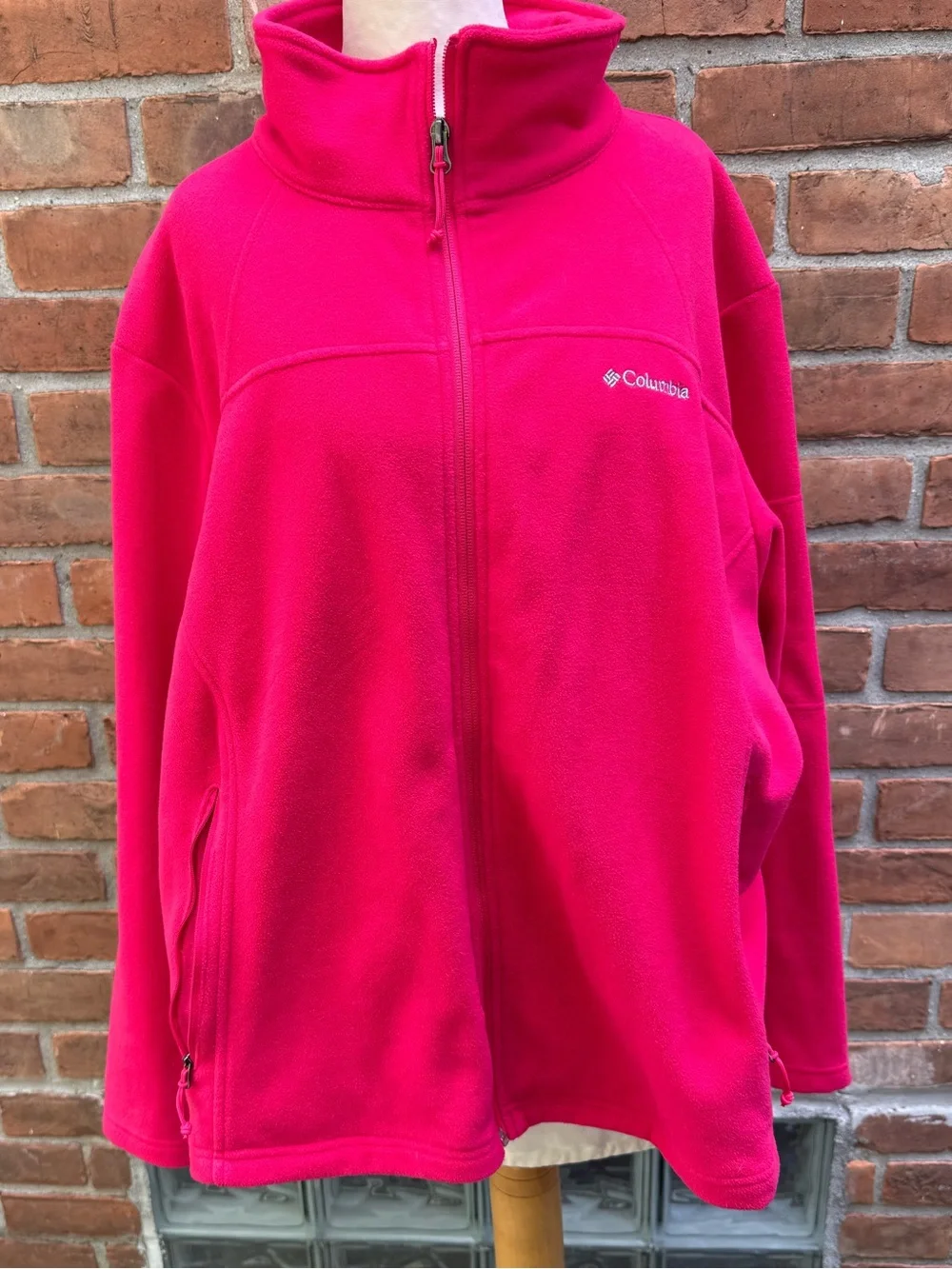 Columbia Pink Full-Zip Kids Fleece Jacket